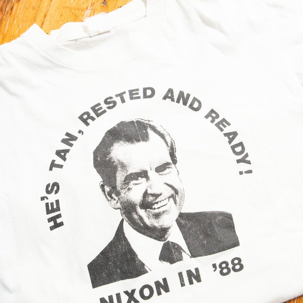 Rare Nixon in '88 Campaign T-shirt Size L - Picture 5 of 8